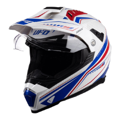 CASQUE UFO ARIES BLANC BLEU ROUGE